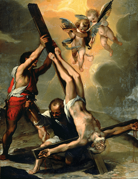 Ventura di Arcangelo Salimbeni, The Crucifixion of Saint Peter. Image: Bridgeman Images